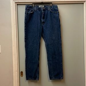 Mens Wrangler jeans, blue with zipper fly 40x34